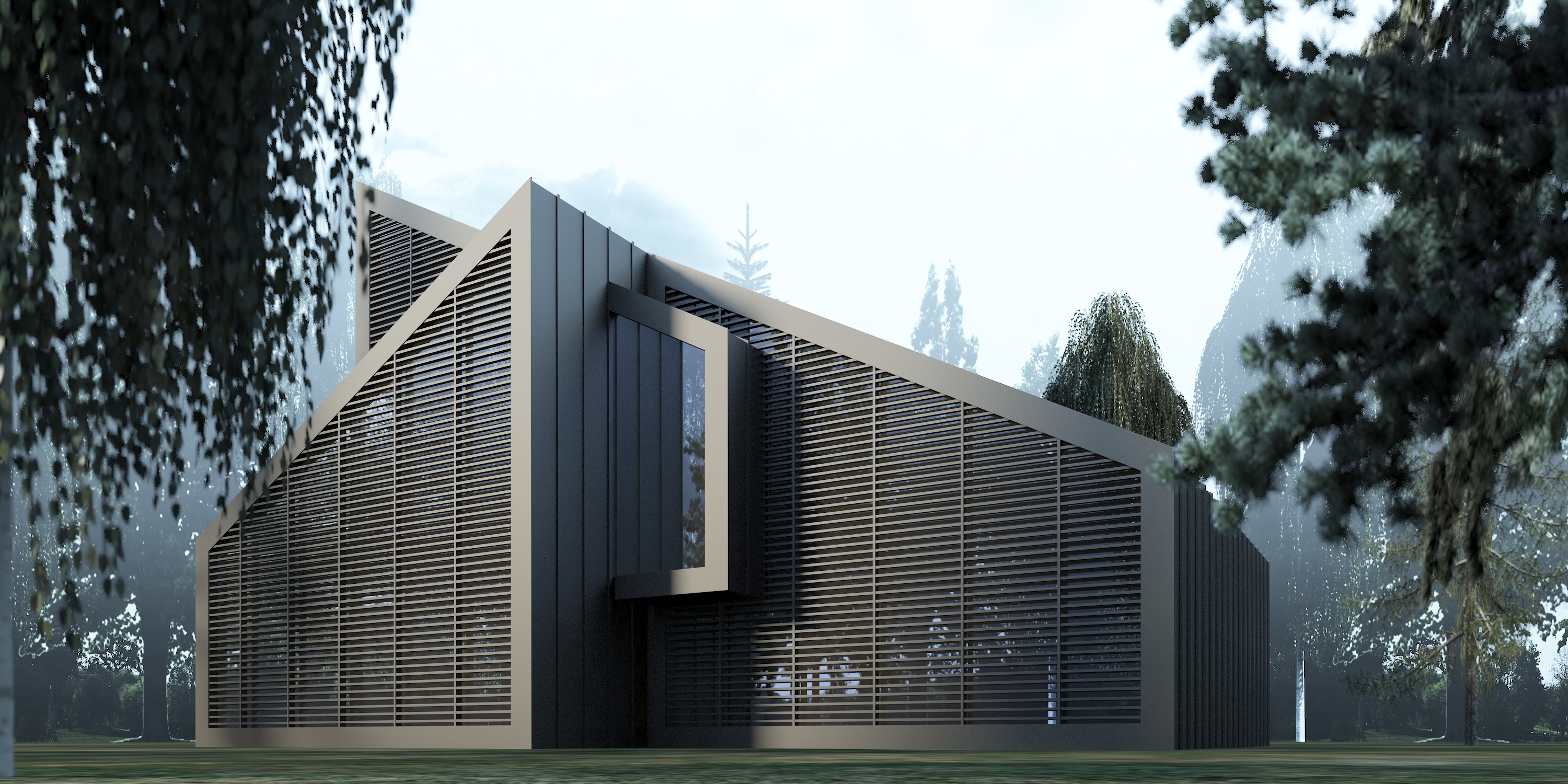 3d modern house model