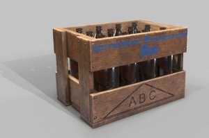 3D model beer crate