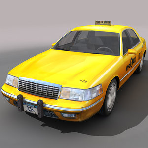 nyc taxi cars city 3d max