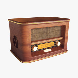 3D model vintage retro radio