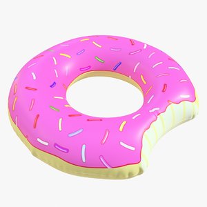pool toy doughnut 3D model