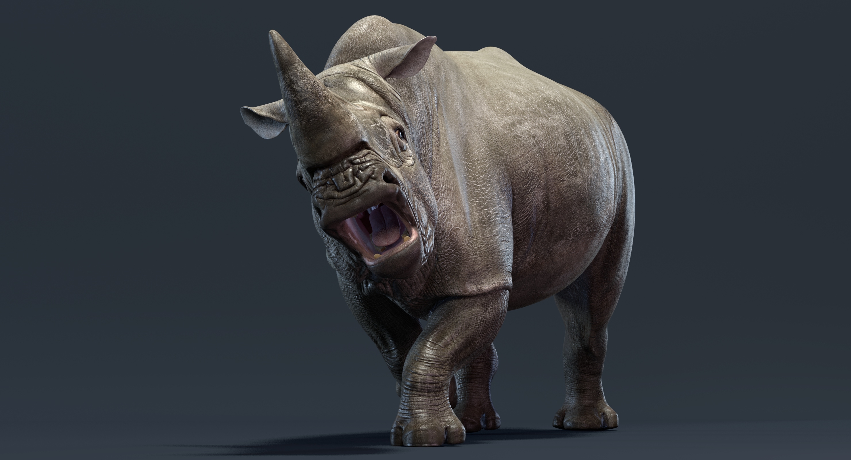 big rhino animation 3d model - turbosquid 1344943