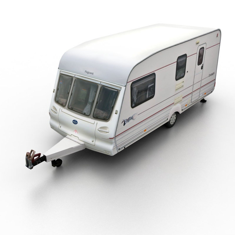 3d model 2009 camper semitrailer