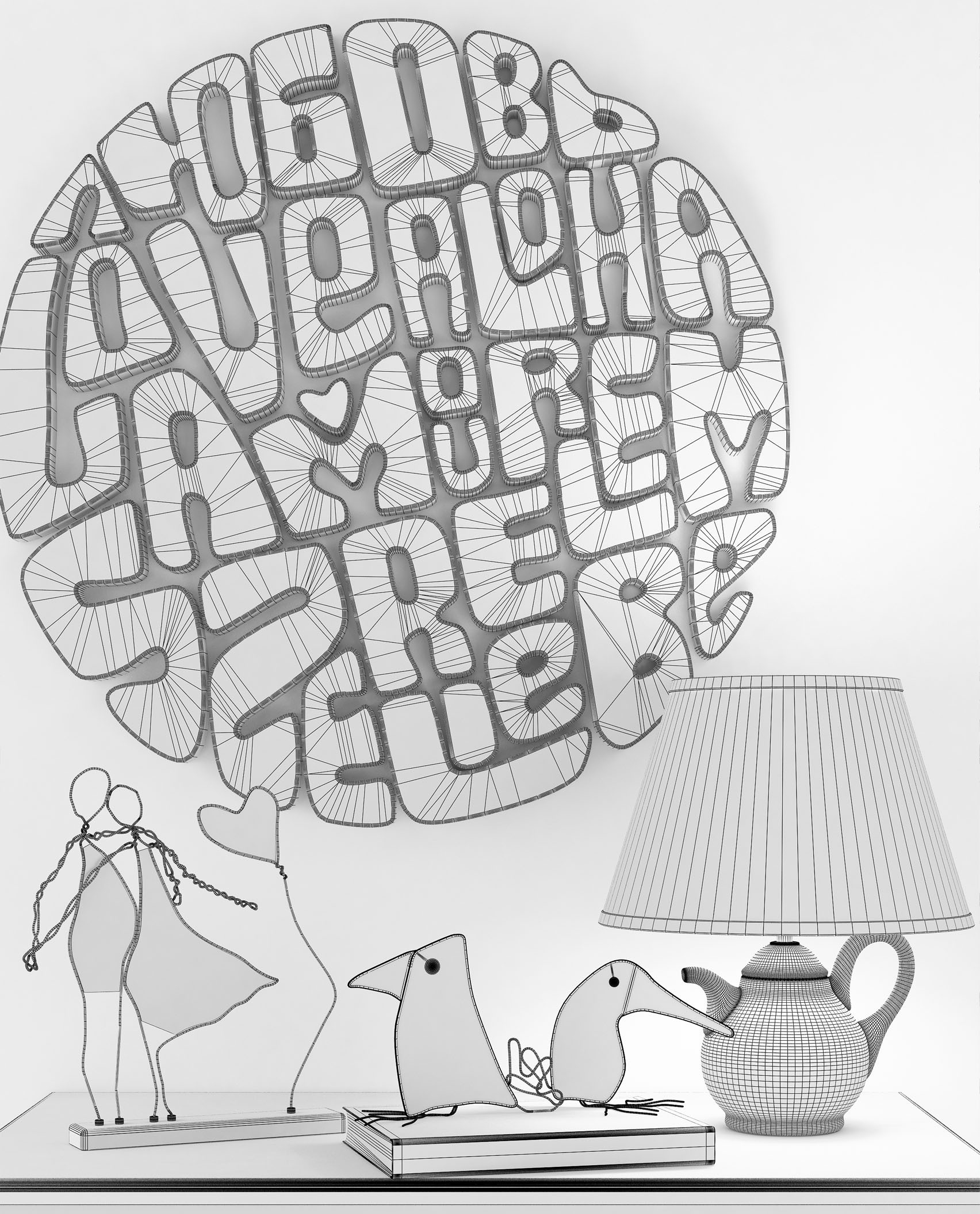 Comoda IKEA Songesand e painel de madeira \"Love\" Modelo 3D - TurboSquid ...