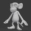 3D cartoon monkey character rigged model