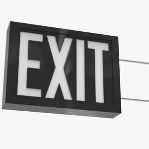 Exit Sign 3D Models for Download | TurboSquid