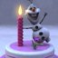 3D birthday cake frozen snow man
