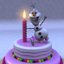 3D birthday cake frozen snow man
