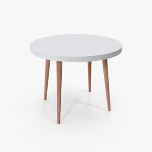 accent table wood 3D