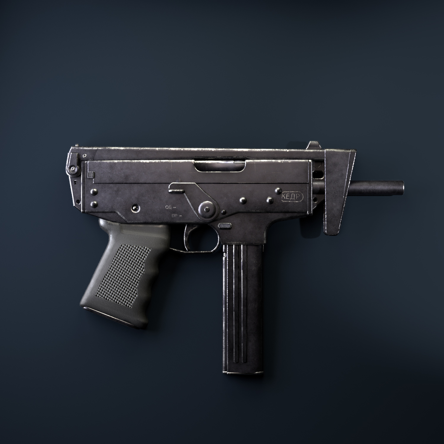 submachine gun pp-91 kedr 3d