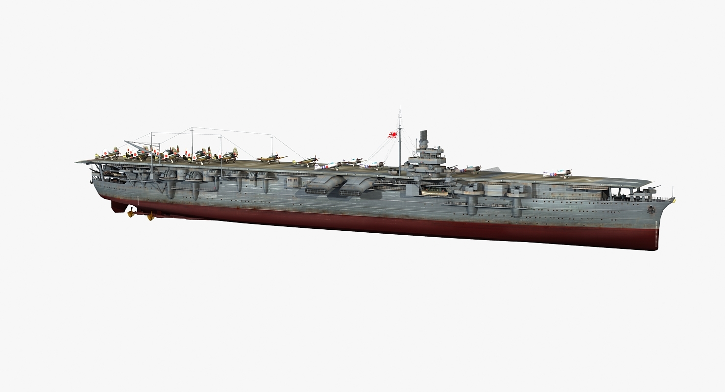 3D japanese aircraft carrier shokaku model - TurboSquid 1345381