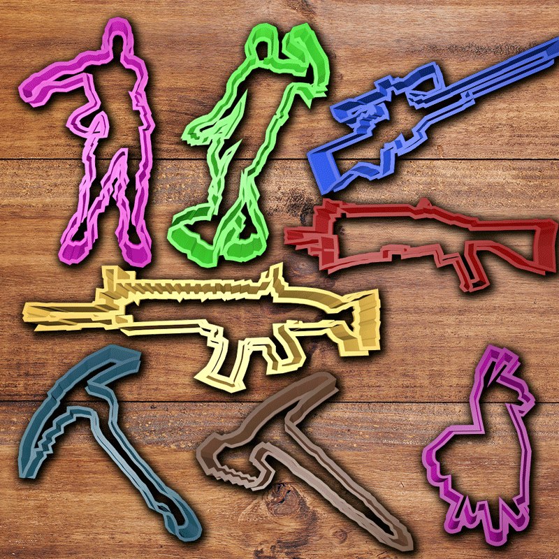 3D fortnite cookie cutter set - TurboSquid 1345601