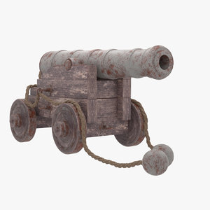 pirate cannon 3D model