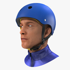 skate helmet head 3D model