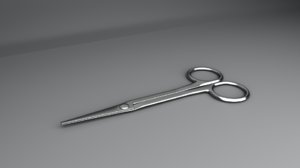 rigged scissors 3D model