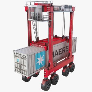 3D kalmar straddle carrier container