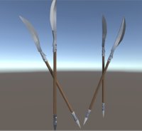 3D model ready halberd unity