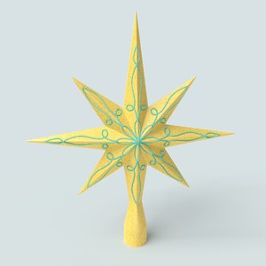 christmas tree star 3D