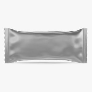 silver foil clear packaging 3D model