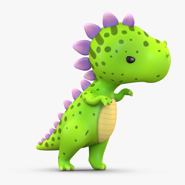 3D model cute cartoon dinosaur