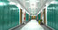 3D model hallway hospital school room