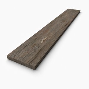3D pbr wooden plank