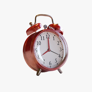3D vintage alarm clock model