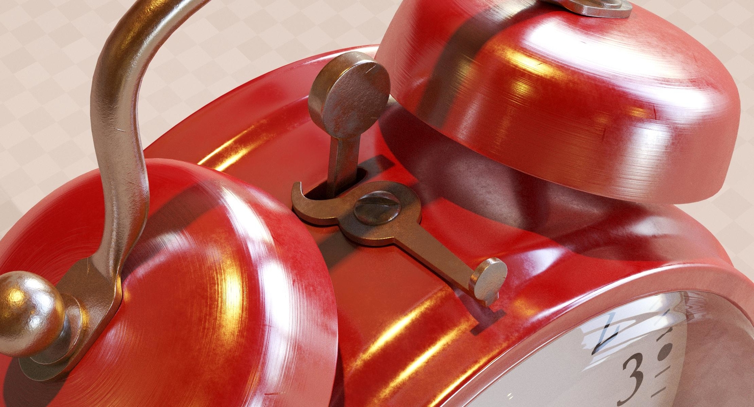 3D vintage alarm clock model TurboSquid 1346173