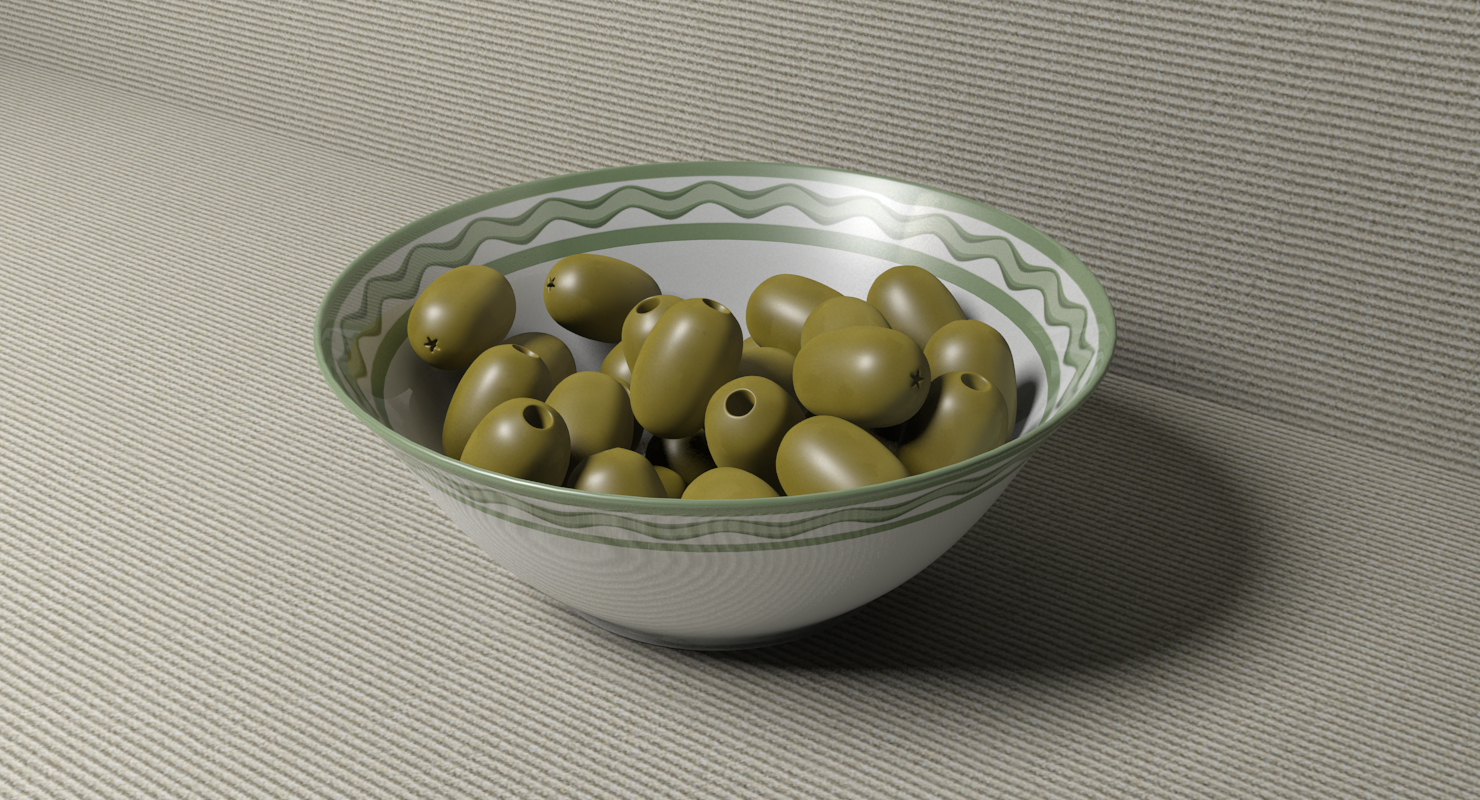 olives ceramic bowl 3d model