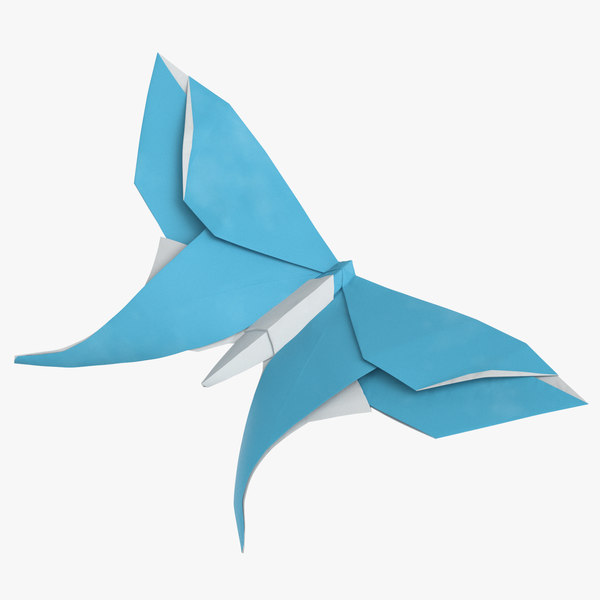 蝶の折り紙3dモデル Turbosquid