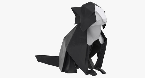 Modele 3d De Origami Chat Turbosquid