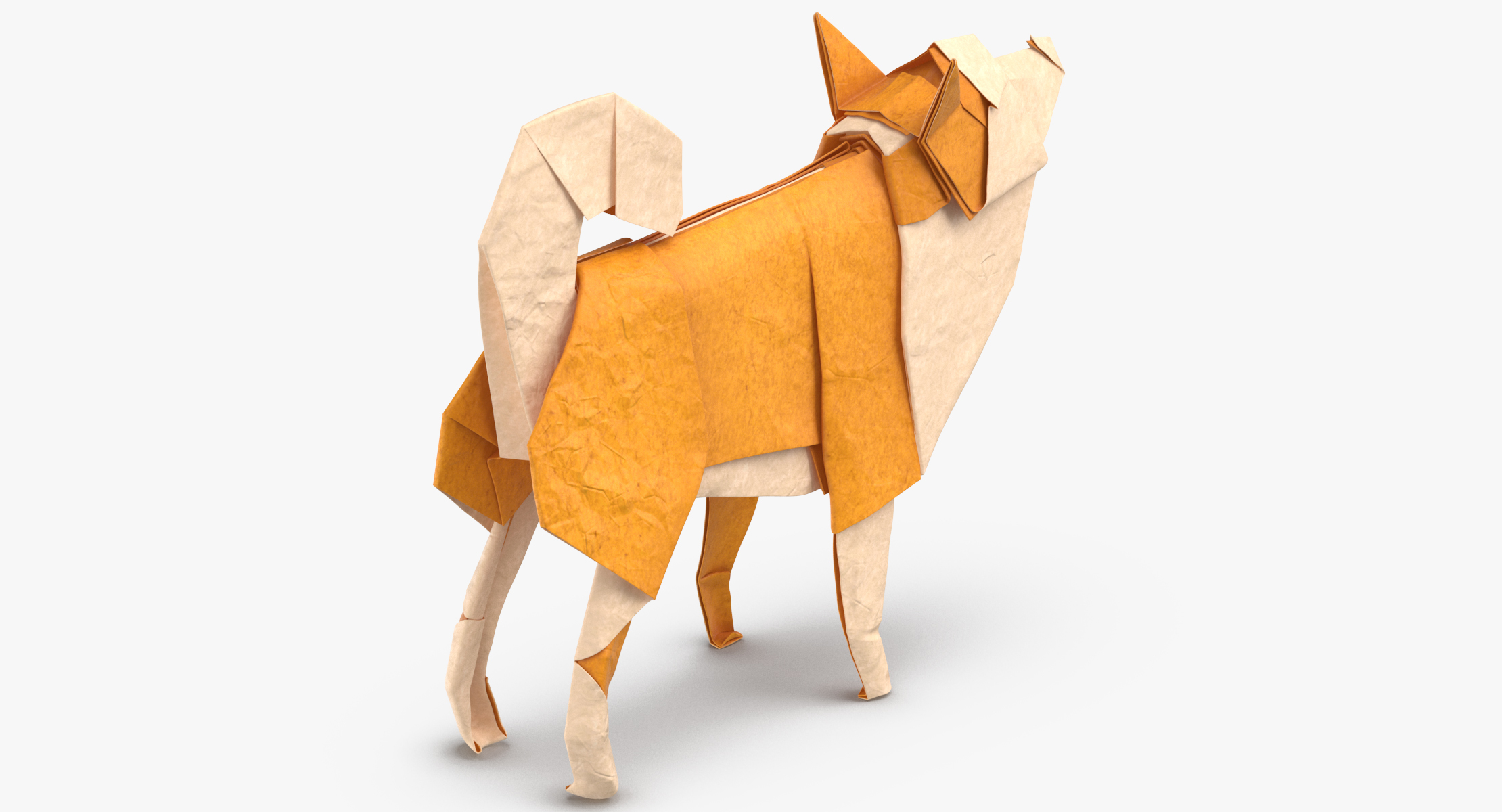 狗折纸3d模型