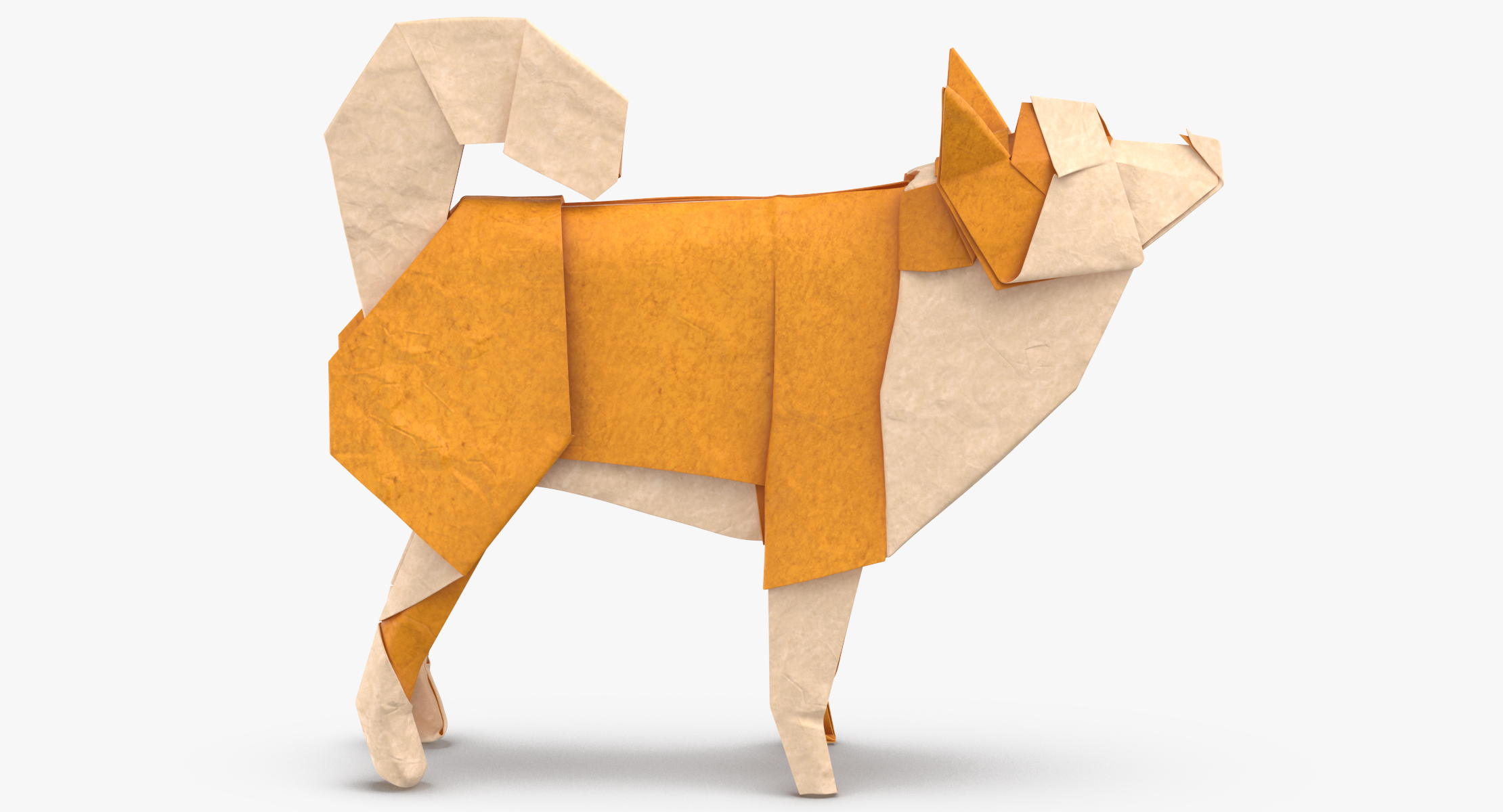 狗折纸3d模型