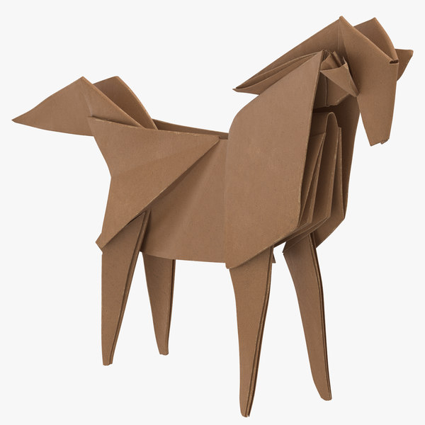 馬の折り紙3dモデル Turbosquid