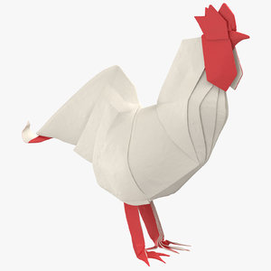 rooster origami model