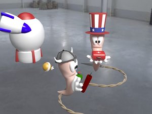 3D games worms model