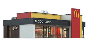 3D mcdonalds restaurant