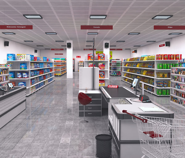 Grocery Store Interior 3D Models for Download TurboSquid