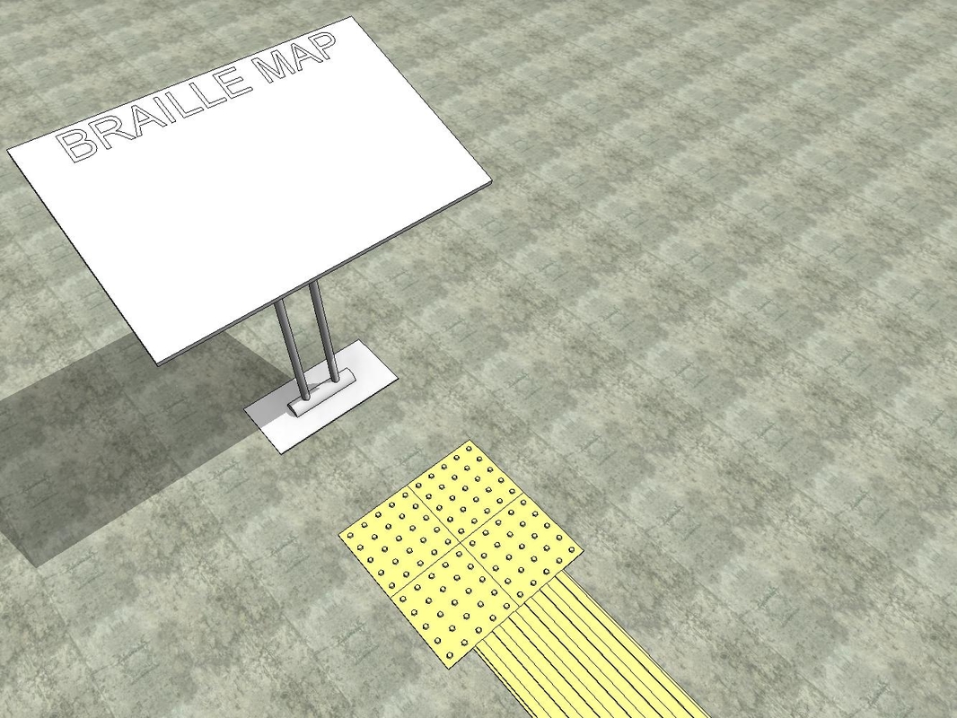Building Revit Family Tactile Surface Braille
