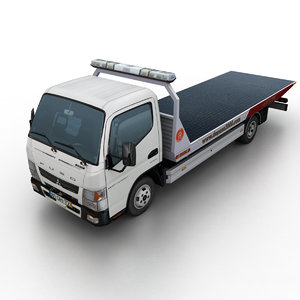 3d model mitsubishi fuso canter tow truck