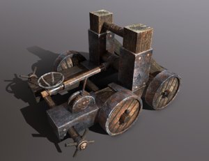 catapult vehicle weapons 3D model