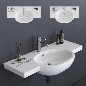 3D m2 washbasin 5236 5235 model