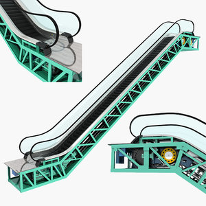 3D model escalator