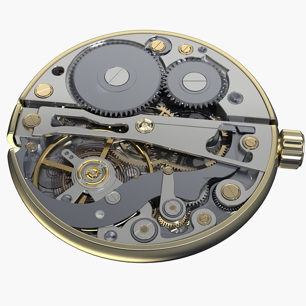 Watch mechanism 3D model TurboSquid 1346691