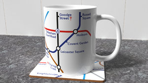 maps mug coaster 3D model