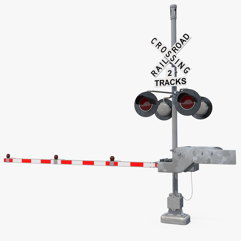 3D model railroad crossing gate road barrier - TurboSquid 1346859