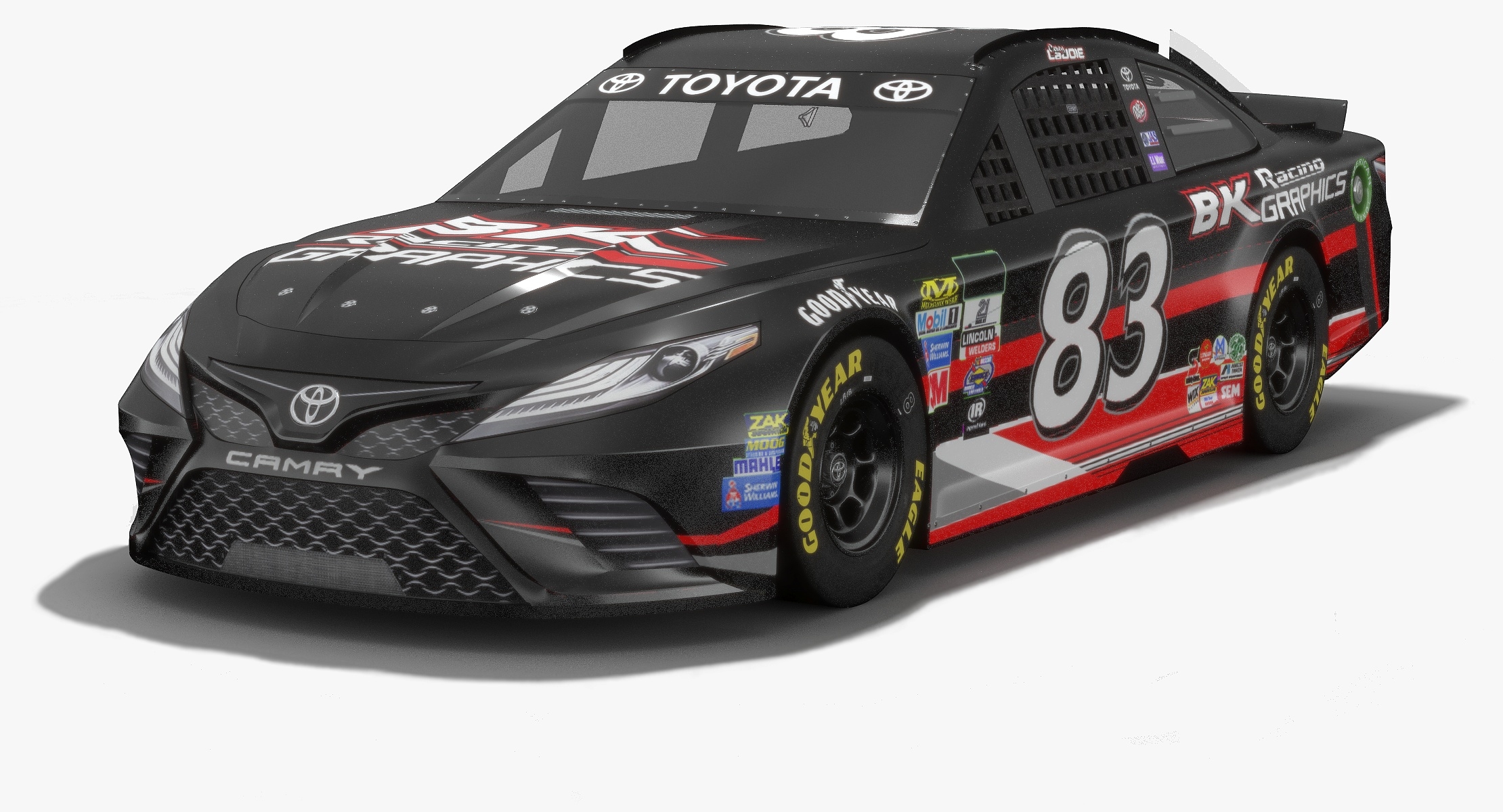 丰田凯美瑞nascar球队包装赛季20173d模型