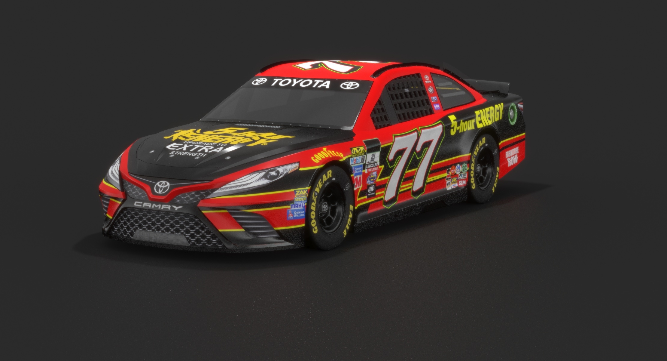 丰田凯美瑞nascar球队包装赛季20173d模型