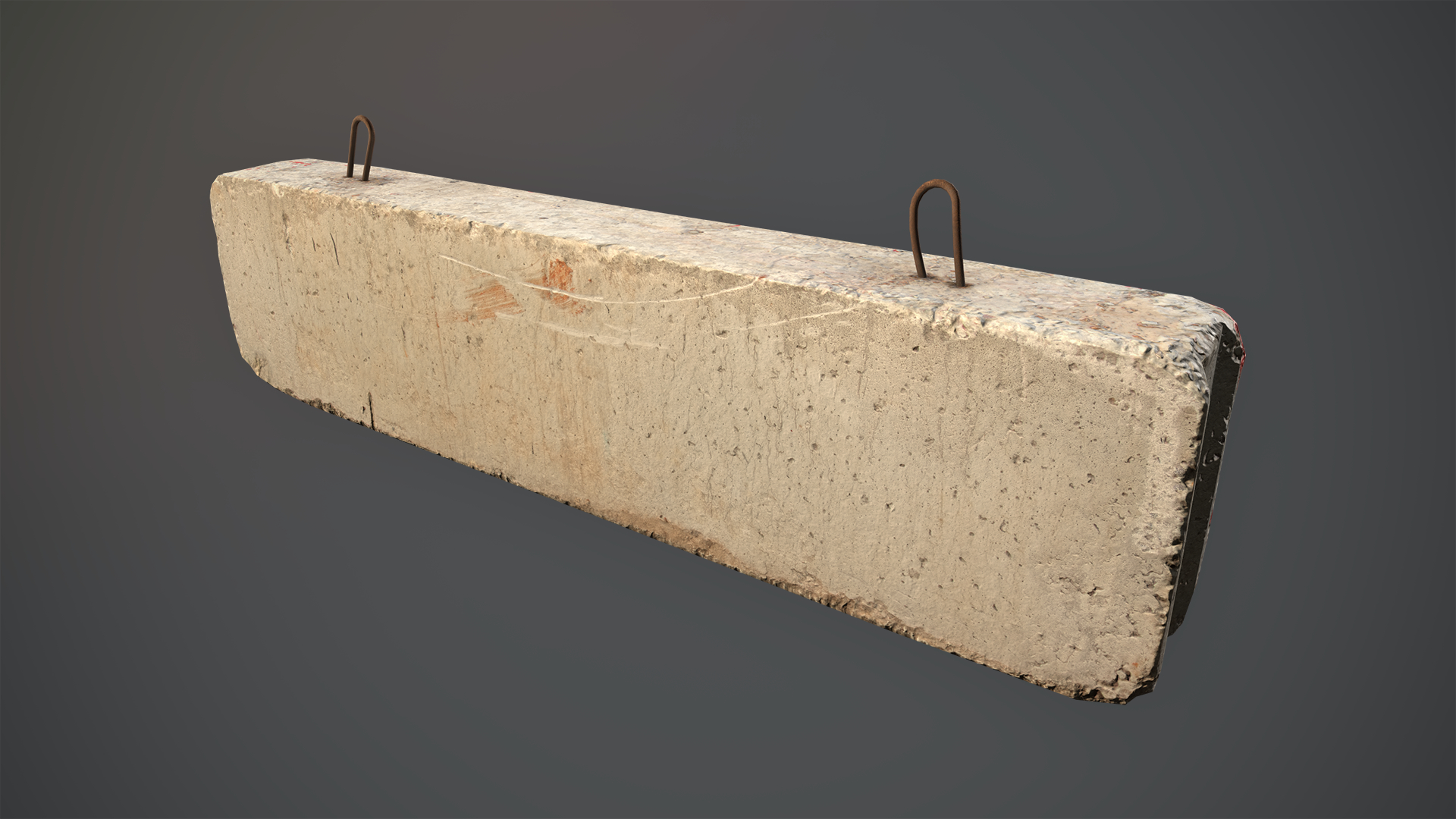 混凝土路障障碍,低聚,lod3d模型