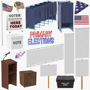 3D elections sign banner